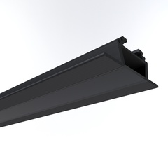 Профиль для светодиодной ленты алюминиевый, черный 28,5х10,4 мм накладной арт. 08-03-Ч 