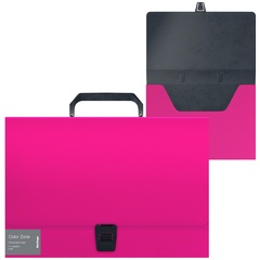 Папка-портфель Berlingo Color Zone розовая 330х230х35 мм