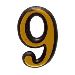 Цифра дверная "9" золото