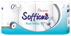 Бумага туалетная Soffione Pure 2-х сл. Белый 8шт 