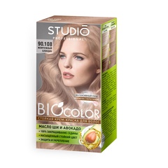 Стойкая крем-краска для волос STUDIO Professional BIOcolor 90.108 Жемчужный блондин, (50/50/15)