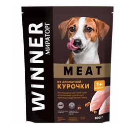 Корм влажный для взрослых собак мелких пород Winner Meat ароматная курочка 500г 