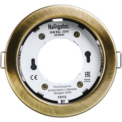 Светильник Navigator NGX-R1-007-GX53 черненая бронза арт. 71283 
