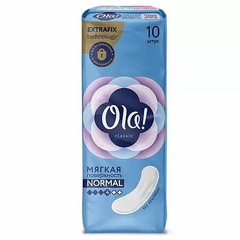 Прокладки Ola CLASSIC NORMAL мягкие без крылышек 10шт 