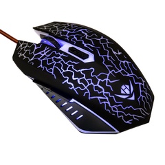 Мышь игровая Nakatomi Gaming MOG-015U mouse 6кнопок + ролик, 7-ми цветная подсветка USB черная 