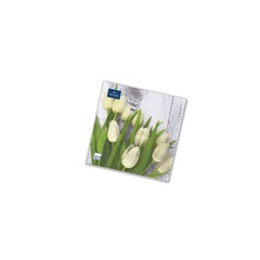 Салфетки декоративные Белые тюльпаны 33х33 20 