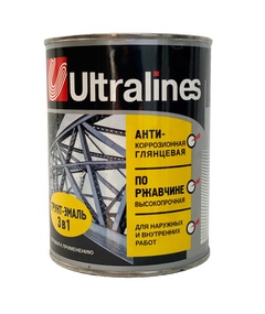 Грунт-эмаль 3в1 по ржавчине ULTRA LINES синяя 800г Россия