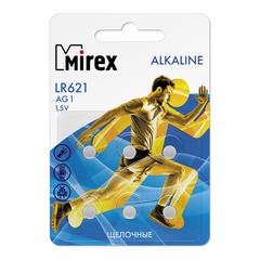 Батарейка щелочная MIREX AG1/LR621 6ВР Китай