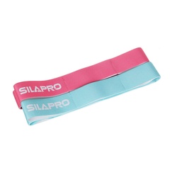 Эспандер-лента для йоги растяжки и пилатеса SILAPRO 8 захватов 90х4 см 
