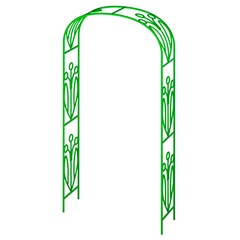 Арка металлическая для вьющихся растений Ландыш разборная зеленая 230х36.5см/ 125смх1.2см 