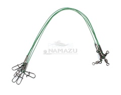 Поводок NAMAZU Leader 1х7 Nylon Coated Green 20 см сталь 3 шт арт. N-LS33-20BH1L 