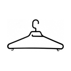 Вешалка-плечики для легкой одежды Rambai черн. 52-54 арт. 2213044  