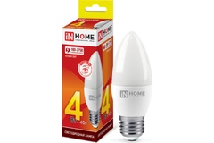 Лампа светодиодная IN HOME LED-свеча-VC 4Вт 230В Е27 3000К 360Лм 