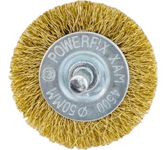 Кордщетка для дрели дисковая Bohrer Колесо латунированная мягкая 50 мм толщина проволоки 0,3 мм арт. 36702050 