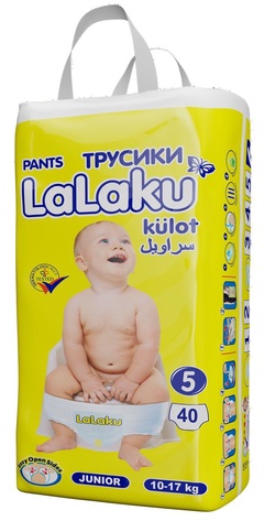 Подгузники-трусики, 40 шт (СЗ) Lalaku Pants [5]Junior-40