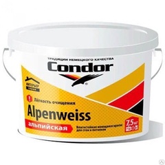 Влагостойкая моющаяся краска для стен и потолков ВД "Alpenweiss" 15 кг