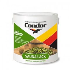 Полуматовый акриловый лак для саун и бань Condor Sauna Lack 2,3кг
