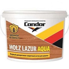 Водный защитный состав для дерева Condor Holz Lazur Aqua натуральный 900г