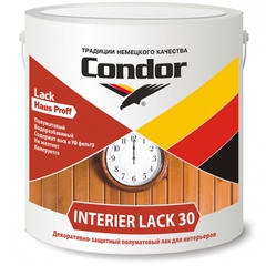 Защитный полуматовый лак для интерьеров Condor Interier Lack 30 400г