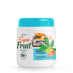 Бальзам для волос SuperFRUIT Матча+фруктовый микс свежесть и очищение 450 мл. 