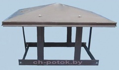 Зонт прямоугольный для дымохода (вентиляции) 510*385 мм, коричневый (RAL 8017)