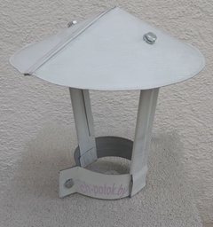 Зонт круглый для дымохода (вентиляции) D 100 мм, белый (RAL 9003)