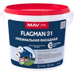 Краска FLAGMAN 31 премиальная фасадная (ВД-АК-1031) белая матовая 5 л (7,0 кг)