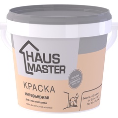 Краска HAUS MASTER интерьерная белая матовая 1 л (1,4 кг)