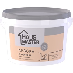Краска HAUS MASTER интерьерная белая матовая 3 л (4,0 кг)