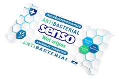 Салфетки влажные Senso antibacterial 15 шт. 