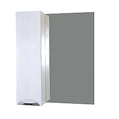 Шкаф с зеркалом для ванной Камелия-08 Д3 (левый, белый)
