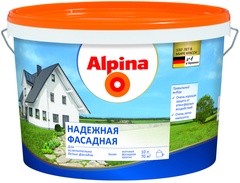 Краска Alpina Надежная фасадная 10 л белая