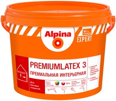 Краска дисперсионная для внутренних работ Alpina EXPERT Premiumlatex 3, 2,5л