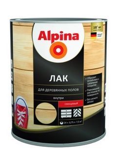 Лак Alpina для деревянных полов шелковисто-матовый 2,5 л