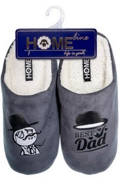 Туфли домашние мужские HOME LINE арт.04Т-104, р.40-41, 666 светло-серый