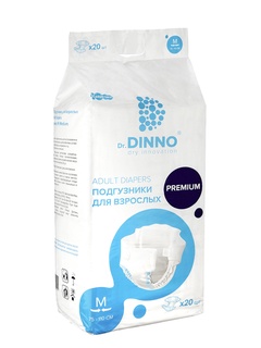 Подгузники для взрослых Dr.DINNO Premium размер M, 20 шт