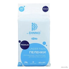 Пеленки для взрослых и детей Dr. DINNO Premium 60х60 30 шт 