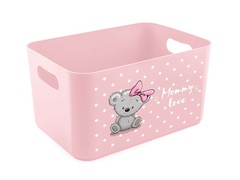 Корзина для детских игрушек Mommy love (нежно-розовый) АС 48963000