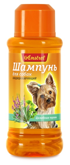 Шампунь "Amstrel" для собак кондиционирующий  с целебными травами, 320 мл