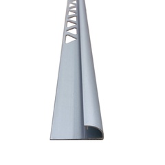 Профиль алюминиевый POLVEKA кромочный овальный О10 серебро 2,7м.