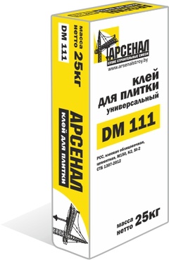 Клей для облицовки плитки универсальный DM 111 25 кг 