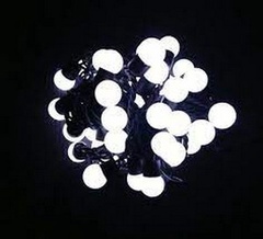 Гирлянда светодиодная LSB-100L-10м шарики, черный 
провод, белая