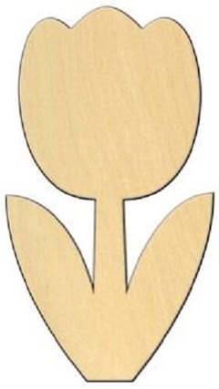 Заготовка деревянная  Тюльпан 5х9см арт.382 Беларусь