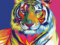 Живопись по номерам Радужный тигр Azart 30х40см  