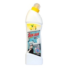 Средство чистящее санитарно-гигиеническое, "Sanlux - лимонная свежесть" ПВХ бут. - 750 мл.