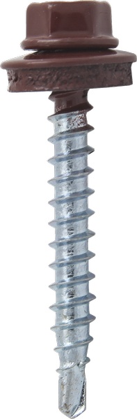 Саморез кровельный 4,8х29 RAL 3009 (оксидно-красный)