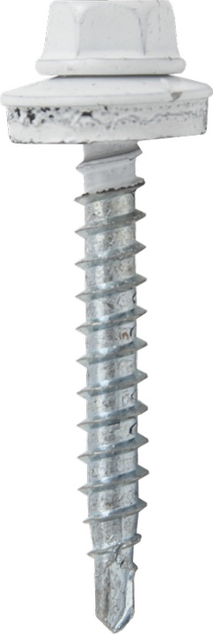 Саморез кровельный 5,5х19 RAL 9003 (белый сигнальный), в контейнере 