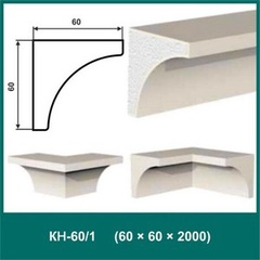 Карниз пенопласт CAVOLI Белый 60х60х2000 плотность 25 арт,КН-60/1 Беларусь