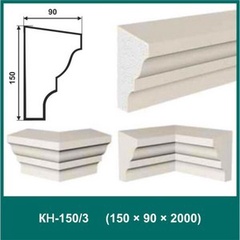 Карниз пенопласт CAVOLI Белый 150х90х2000 плотность 25 арт,КН-150/3 Беларусь