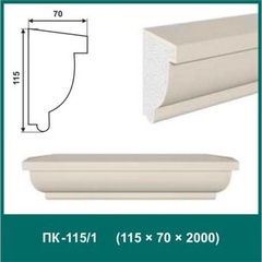 Подоконник пенопласт CAVOLI Белый 115х70х2000 плотность 25 арт,ПК-115/1 Беларусь